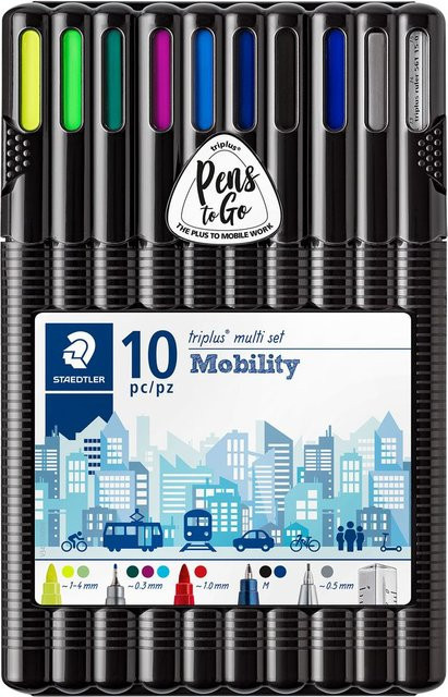 STAEDTLER triplus to go Schreibset Multicolor mit feiner Spitze - Bild 1