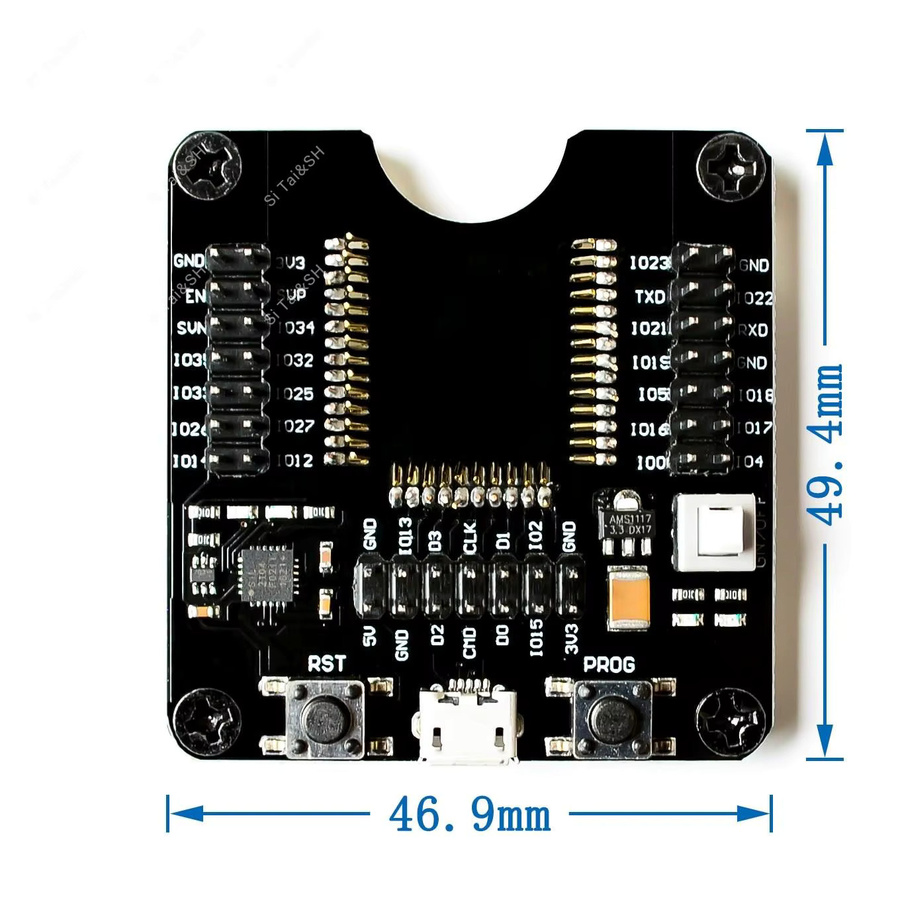 Si Tai&SH ESP32-WROVER und ESP8266 ESP-WROOM-32 Programmierer Socket Downloader in Schwarz - Bild 2