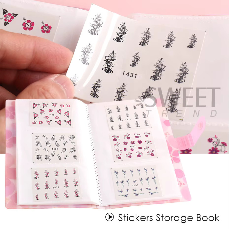 Nagelaufkleber Aufbewahrungsbuch, 120 Fächer, Multicolour, 8,5 x 5,6 cm - Bild 1