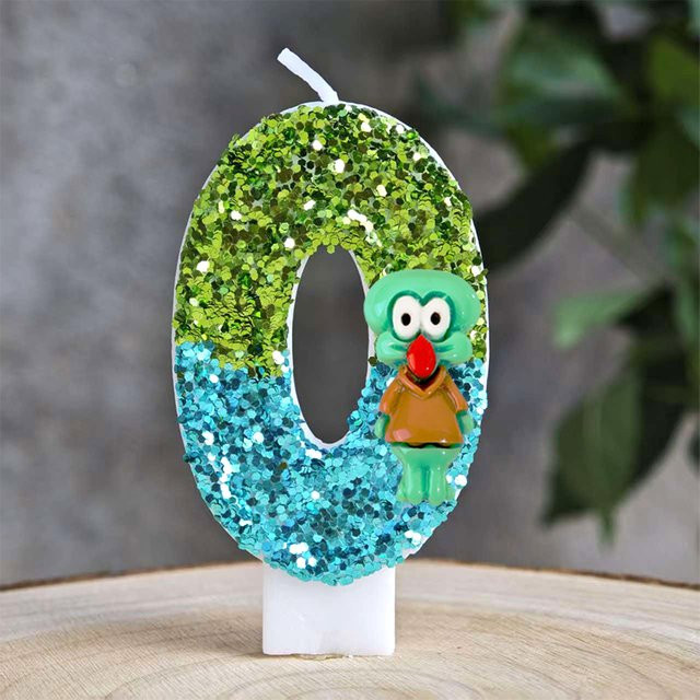 Potdemiel SpongeBob Tortendekoration Kerzen in Mehrfarbig für Kindergeburtstage - Bild 1