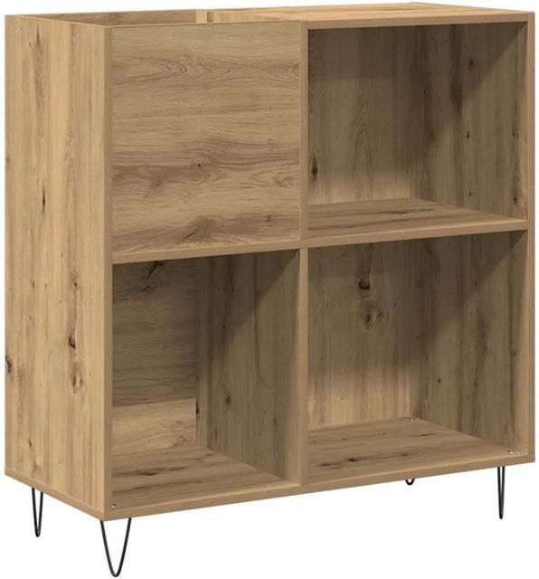 vidaXL Schallplattenschrank mit Regal in Artisan-Eiche, Farbe Braun, B/T/H: 85 x 38 x 89 cm - Bild 1