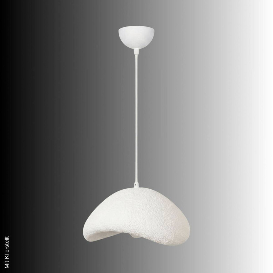 Opviq Pendelleuchte weiß aus Metall und Glas mit E27 Fassung, Höhe: 120 cm, Breite: 42 cm, Tiefe: 37 cm - Bild 2