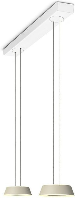 Oligo Glance 2-flammige LED-Pendelleuchte in Kaschmir-Weiß matt mit unsichtbarer Höhenverstellung und dimmbarer warmweißer Beleuchtung (2700K) - Bild 1