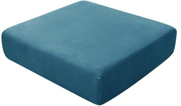 Waschbarer Sofa Sitzkissenbezug aus weichem Samtstoff mit Stretch-Funktion, Pfau Blau - Bild 1