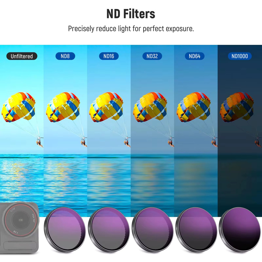 ND/PL-Filterset für DJI Osmo Action 3, 4 und 5 Pro, Polarisations- und Neutraldichte-Filterset für deine Action-Kamera - Bild 5