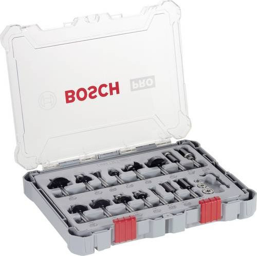 Bosch Fräser-Set mit 1/4 Zoll Schaft, 15-teilig - Bild 1