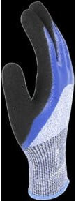 W+R Schnittschutzhandschuh HPPE mit Glasfasern und Nitrilbeschichtung, Farbe: Blau/Schwarz, Größe: 9 - Bild 1