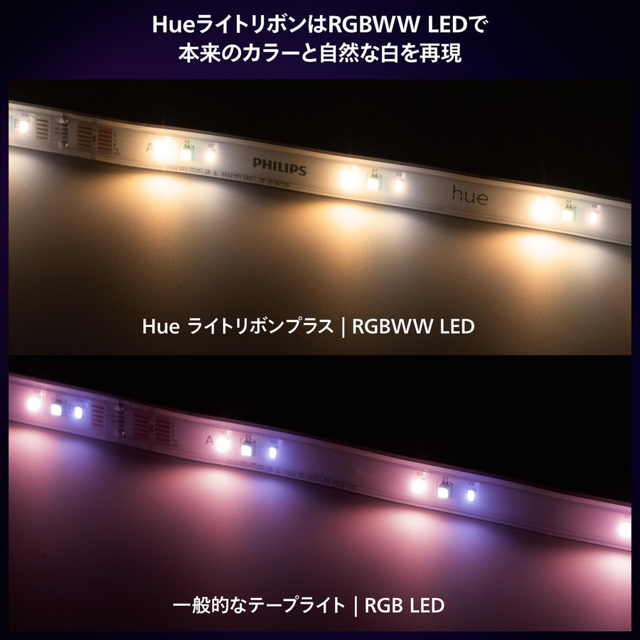 Philips Hue LED-Streifen Lichtband Plus Erweiterung, mehrfarbig, 1 m, Smart Home kompatibel mit Alexa, ZigBee und Bluetooth, dimmbar mit einstellbarer Farbtemperatur - Bild 6