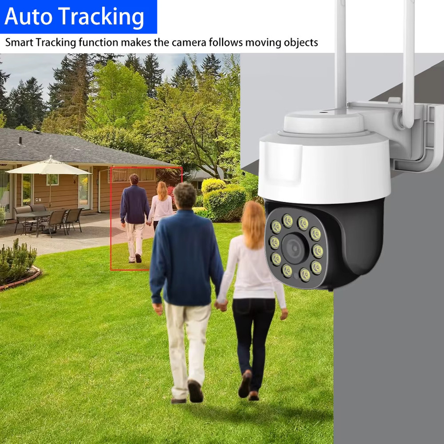 Tuya Smart Life WLAN PTZ IP-Kamera für Außenbereiche in Weiß mit 5MP Auflösung, Farbnachtsicht, Zwei-Wege-Audio und automatischer Verfolgung - Bild 5