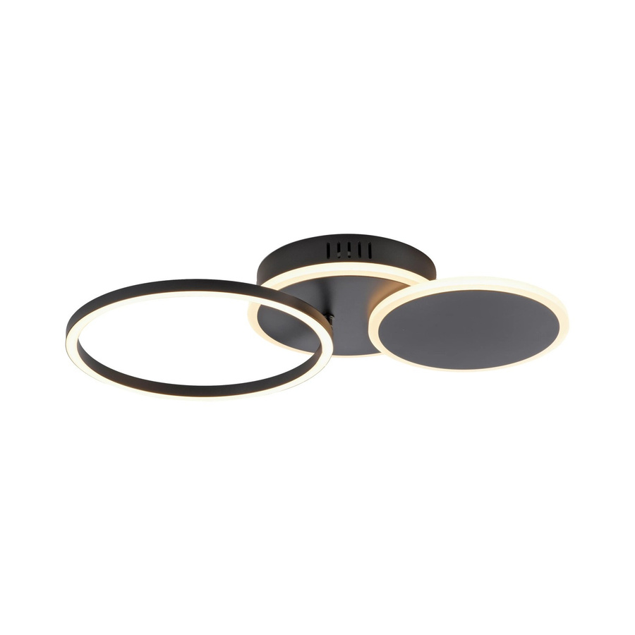 Just Light SEVENT LED-Deckenleuchte Schwarz, H: 8,2 cm, B: 33,4 cm, 25,5W - Bild 2