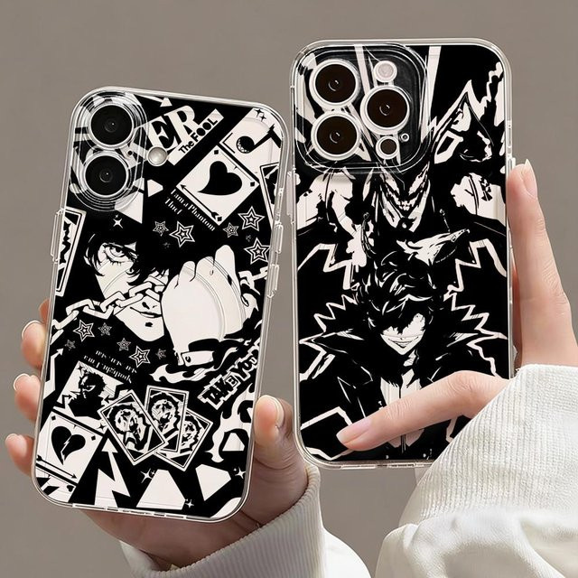 Persona 5 Magnetische Transparente Handyhülle für Apple iPhone 17 16 15 14 13 12 Pro Max Plus mit kabelloser Abdeckung - Bild 1