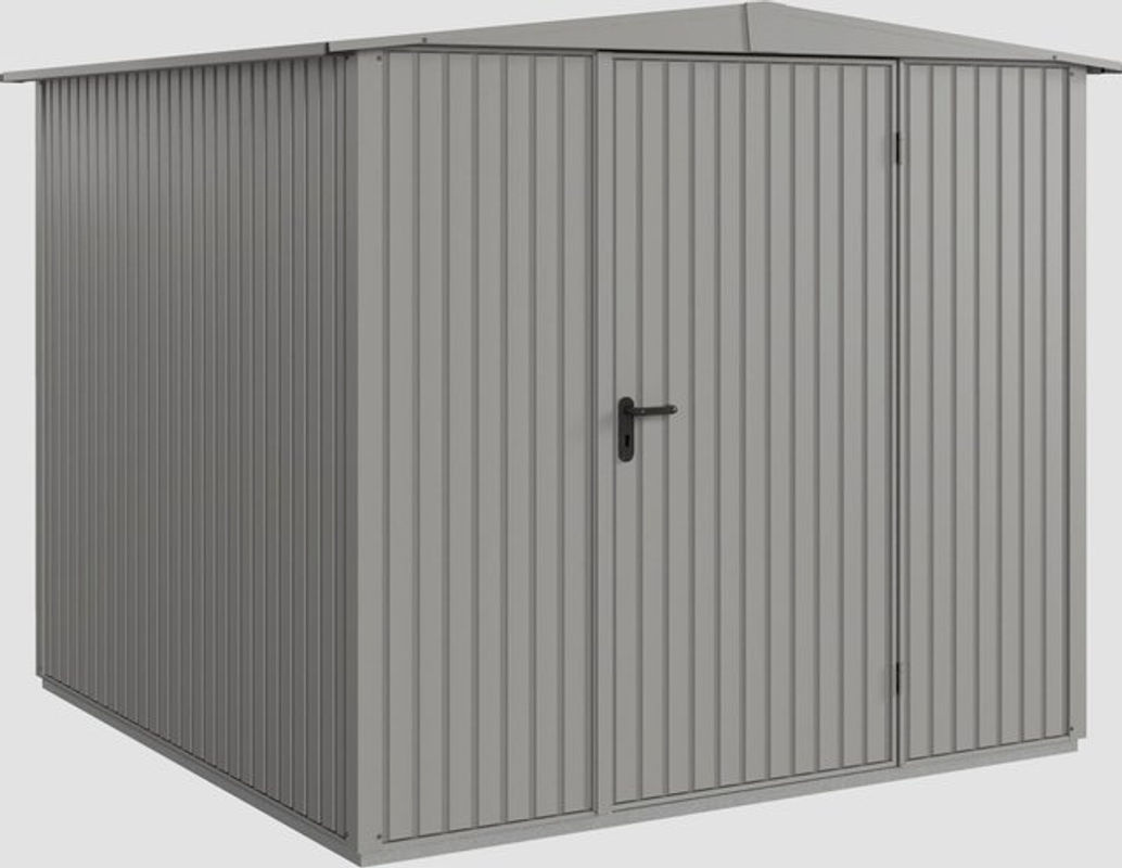 Ecostar Gerätehaus Trend-S aus Metall in Grau mit B/H/T: 238 x 216 x 238 cm - Bild 3