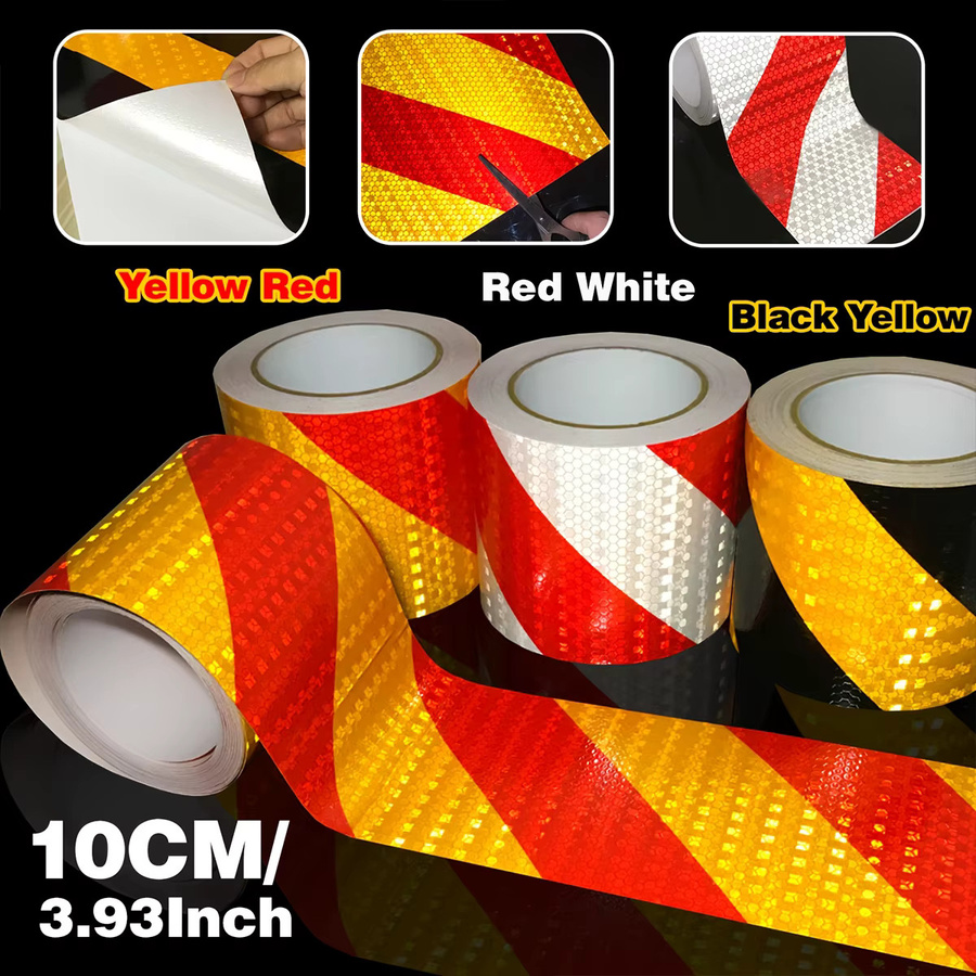 Reflektierendes Twill-Gitterband in Grün und Rot, wasserdicht und selbstklebend als Sicherheitswarnaufkleber zur Auffälligkeitsmarkierung für LKW-Fahrzeuge - Bild 2