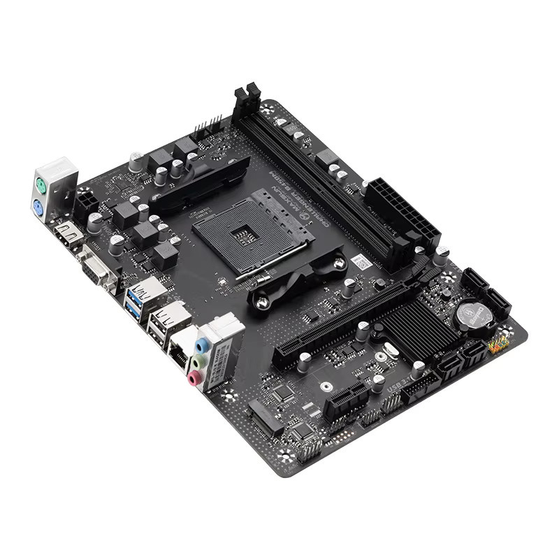 MAXSUN Challenger B450M Micro-ATX Mainboard für AMD AM4 Sockel, unterstützt DDR4 und M.2 NVMe, Schwarz - Bild 2