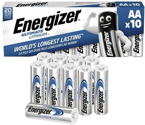 Energizer Ultimate Lithium AA Batterie 3000 mAh 1,5 V, 10 Stück, Silber - Bild 1