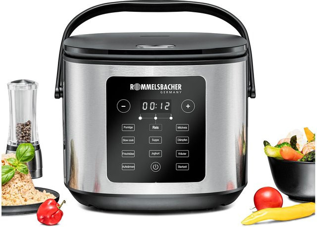 Rommelsbacher MRK 950 Multi Reiskocher in Silber, 5 Liter, 860 W, mit Warmhaltefunktion, PFAS-freier Antihaftbeschichtung und 12 Programmen - Bild 2
