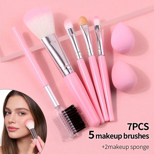 KOSSHOW Make-up-Pinsel und Schwämme Set, 7-teilig, Unisex - Bild 1