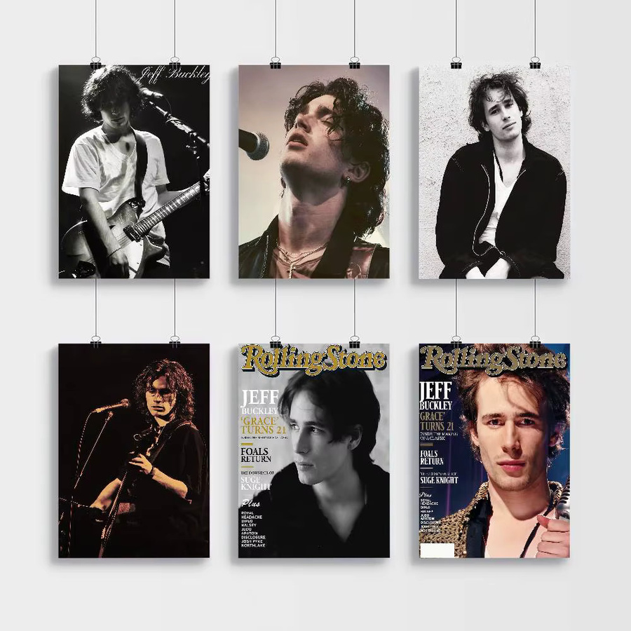 J-Jeff B-Buckley Singer Classic Movie Poster Wandkunst im skandinavischen Design, Mehrfarbig - Bild 3