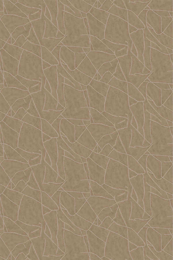 Élitis Tapete Kintsugi VP 1004 15 in Gold, Silber, Grau, Braun und Beige mit abstraktem Design aus Vinyl und Vlies - Bild 1