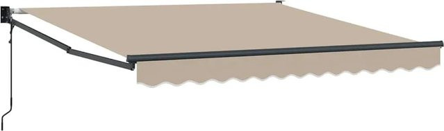 vidaXL Einziehbare Markise Beige aus Polyester und Aluminium B/T/H: 350 x 250 x 165 cm - Bild 1