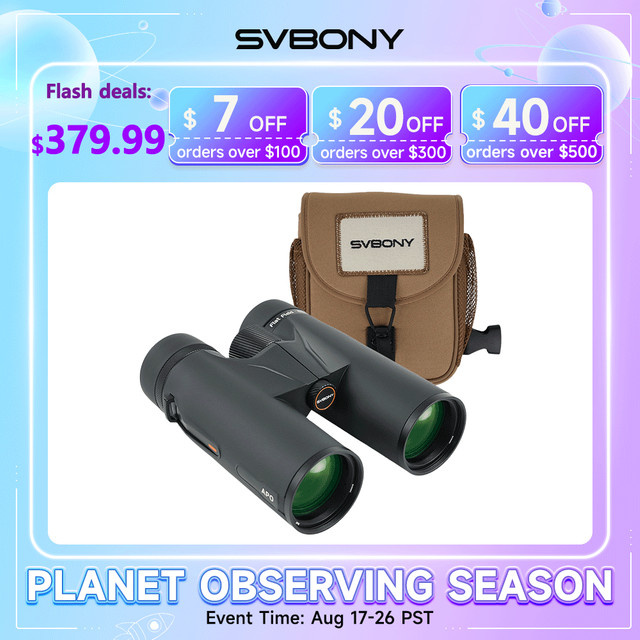 Svbony SA207PRO 8x42 ED APO Fernglas mit Flachfeldoptik und Ultraweitwinkel in Schwarz - Bild 1