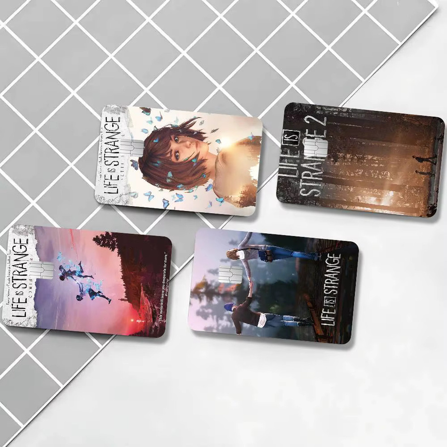 4er Set wasserfeste Anime Aufkleber Life Is Strange 2 Dekoration für Bankkarten und Buspässe in Multicolor - Bild 3