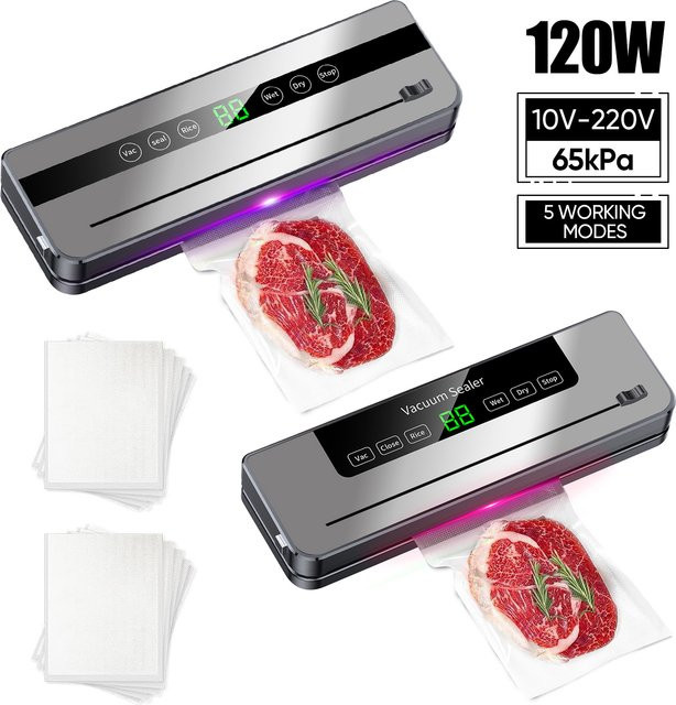 Lpnove Automatischer Haushalts-Vakuumierer mit 120 W und 65 kPa für Fleisch, Gemüse und Lebensmittel - Bild 1