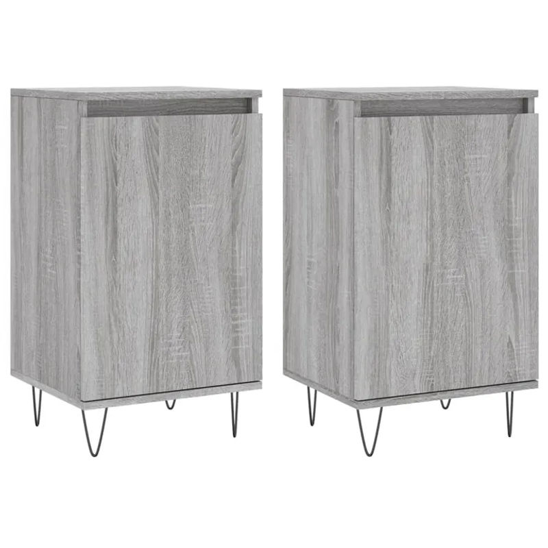 Vidaxl Schränke Set 2 Stück modern Grau B/T/H: 40 x 35 x 70 cm - Bild 3