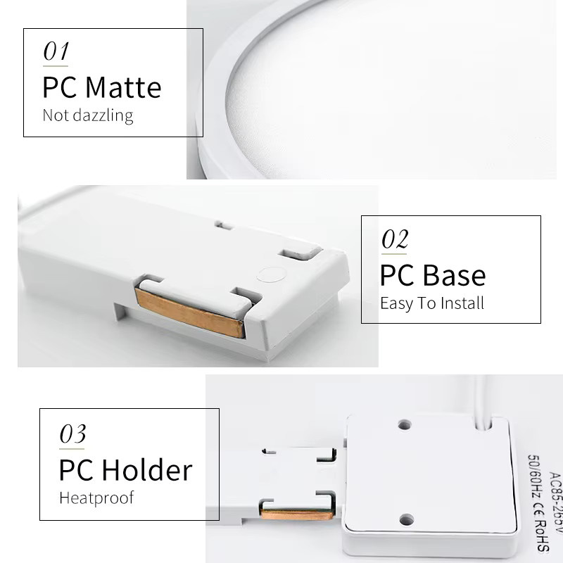 MANVIV Moderne Ultradünne LED-Deckenleuchte zur Oberflächenmontage für Wohnzimmer und Küche - Bild 2