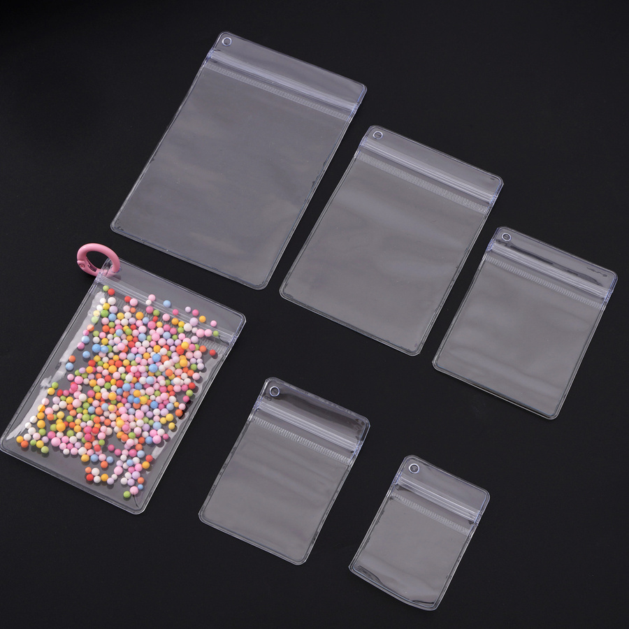 20 Stück Beadia Schmuck-Aufbewahrungsbeutel aus transparentem PVC mit selbstklebendem Verschluss für Armbänder, Halsketten und Ringe - Bild 3