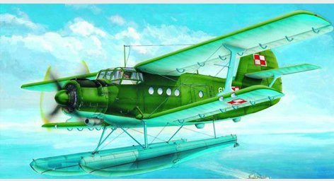 Trumpeter Antonov An-2M Colt Wasserflugzeug, 1:72, Grün - Bild 1