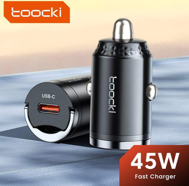 Toocki 45 W USB C Autoladegerät mit QC PD Schnellladefunktion für Samsung Xiaomi Huawei und iPhone - Bild 1