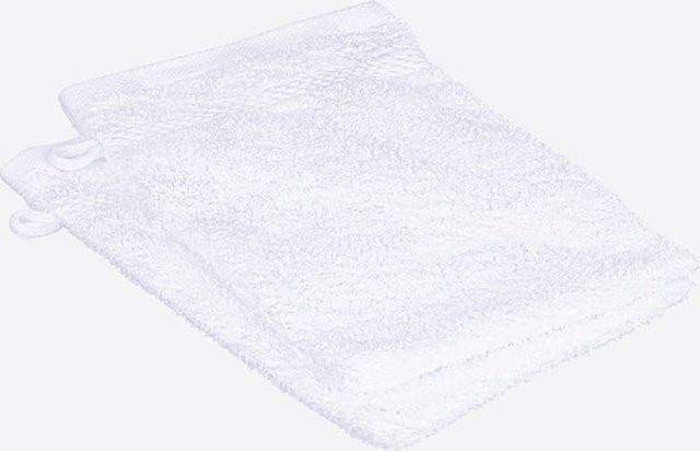 NKD Frottee-Waschhandschuh Classic in Weiß, 2er-Pack, B: 16 cm, H: 21 cm - Bild 1