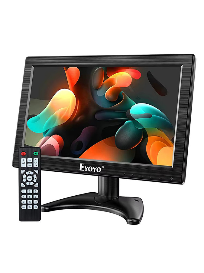 Eyoyo 12 Zoll TFT-LCD-Monitor in Schwarz mit HD-Auflösung, HDMI, USB-C, AV, BNC und VGA sowie integrierten Lautsprechern - Bild 9
