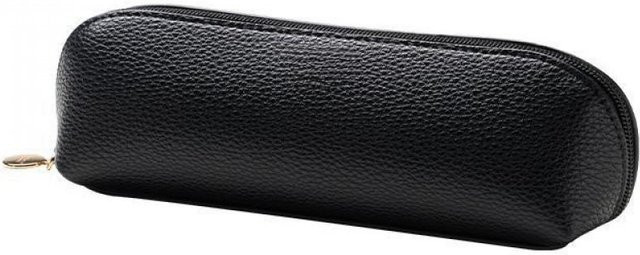Rd lala Leder-Tasche in Schwarz als multifunktionales Make-up-Pinsel-Etui und Federmäppchen - Bild 1