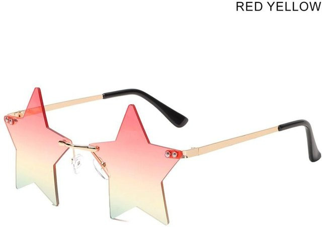 Dote Sonnenbrille Sternform, randlos, multicolor, Unisex, Metall - Bild 1