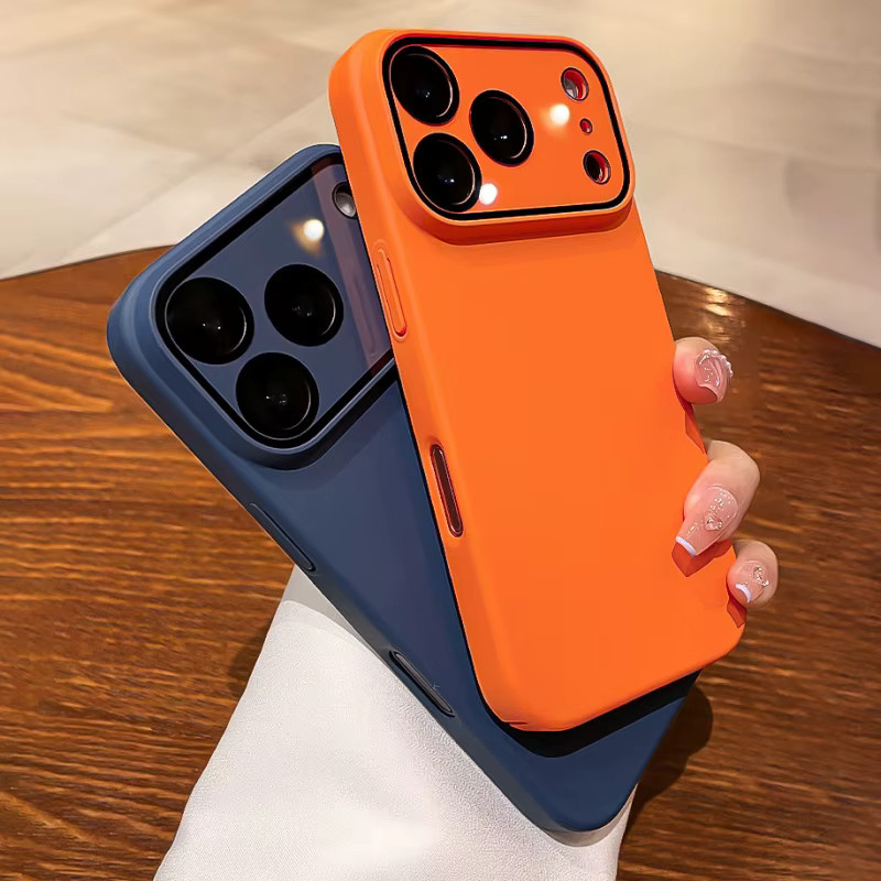 Xeber Stoßfeste Handyhülle mit Kameraschutz und Glaslinse für iPhone 11 bis 17 Pro Max, Schwarz, Mattes Finish - Bild 1
