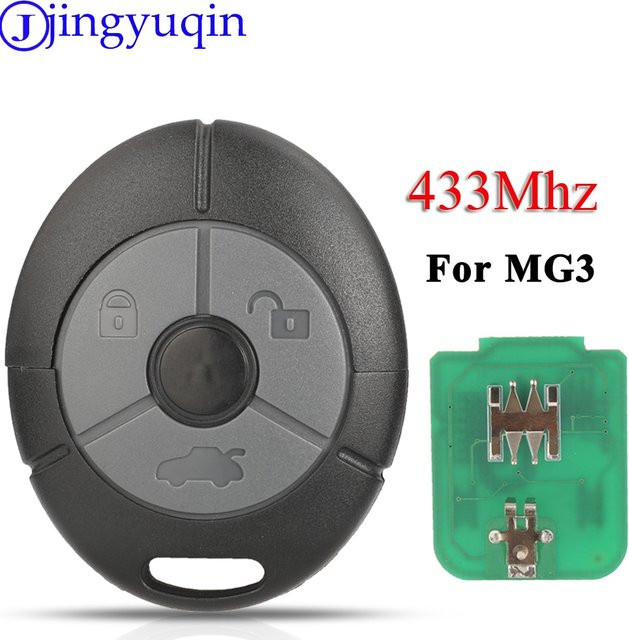 Jingyuqin 3-Tasten-Fernbedienung Autoschlüssel 433MHz in Schwarz für Rover 25 45 MG 3 TF ZR ZS Lifting ab 2003 - Bild 1