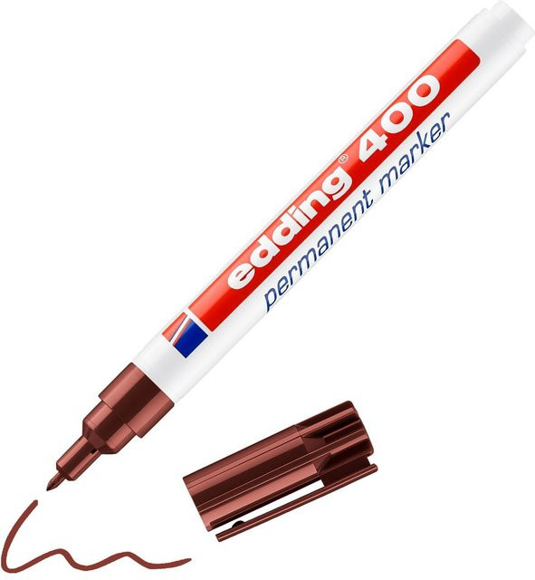 edding 400 Permanent-Marker mit feiner Spitze in Braun - Bild 1