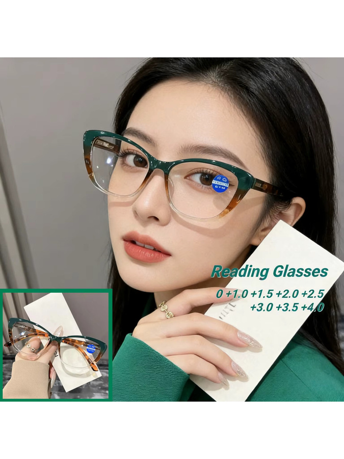 MOYOKA Lesebrille Cat-Eye, Vollrand, Kunststoff, Unisex - Bild 4