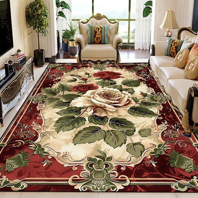 Karpetti Teppich mit floralem Retro-Design, weich und rutschfest, waschbar, Multicolour, B x T: 200 x 300 cm - Bild 1