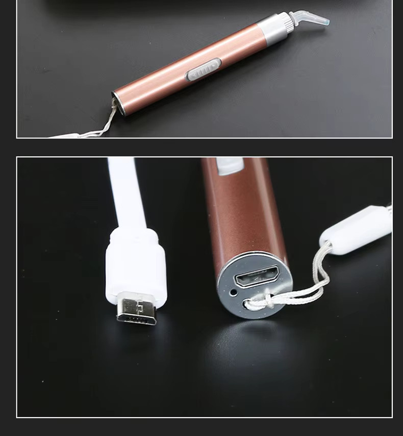 USB wiederaufladbarer Diamantmalstift mit LED-Beleuchtung in Gold, DIY Werkzeugset mit Ersatzköpfen und Nägeln für 5D-Bastelarbeiten - Bild 4