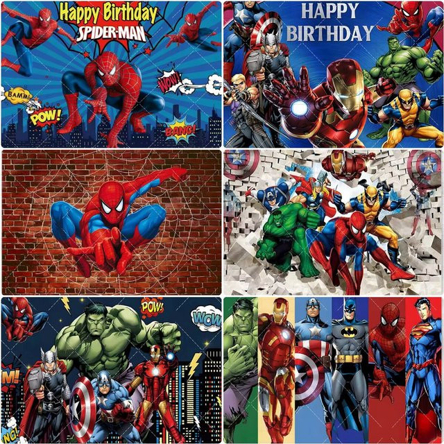 Beast Kingdom Marvel Superhelden Party Dekoration Hintergrund für Kinder, Mehrfarbig, Rechteckig - Bild 1