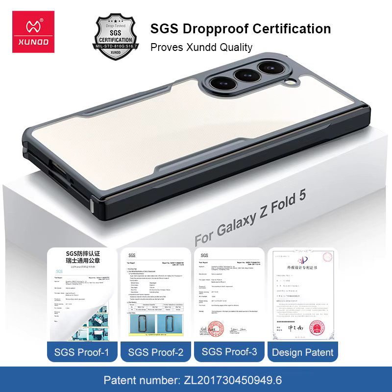 Xundd Stoßfeste Schutzhülle für Samsung Galaxy Z Fold 6 5 4 3 in Transparent - Bild 3