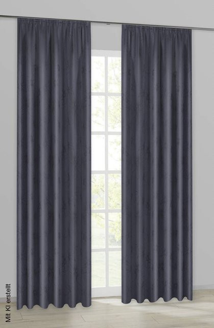 ACUS design collection Dekovorhang Paradiso anthrazit B: 140 cm, H: 245 cm - Bild 1