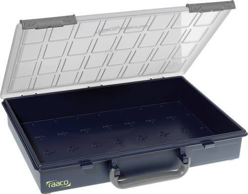 Raaco Assorter 55 4x8-0 Sortimentskasten aus Kunststoff in Transparent und Blau, B/T/H: 33,8 x 26,1 x 5,7 cm - Bild 1