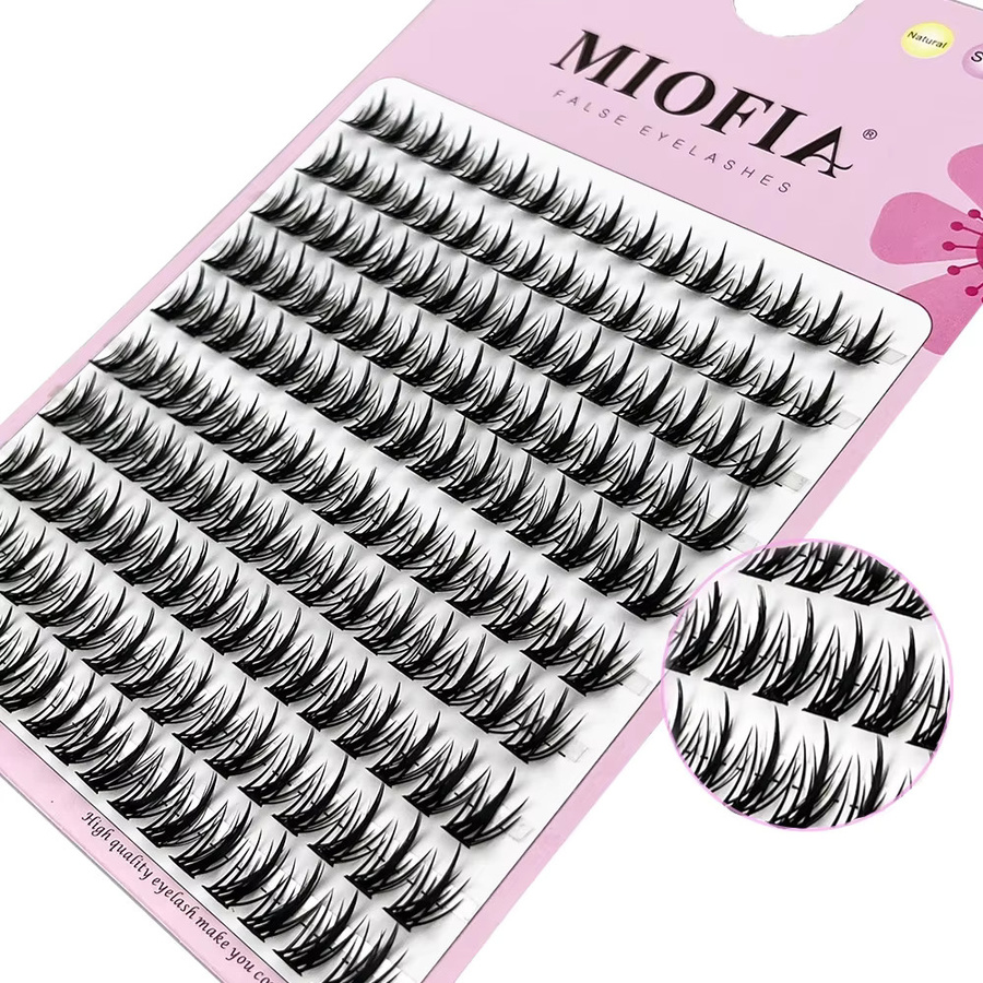 MIOFIA Wimpernbüschel, 3D Manga Wispy Wimpern, Black, Unisex - Bild 3