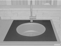 Big Green Egg Dekton-Arbeitsplatte mit Ausschnitt und Fachboden in Schwarz - Bild 1