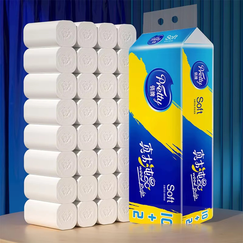 12 Rollen weißes Toilettenpapier mit fünf Schichten verdicktem Kern - Bild 3