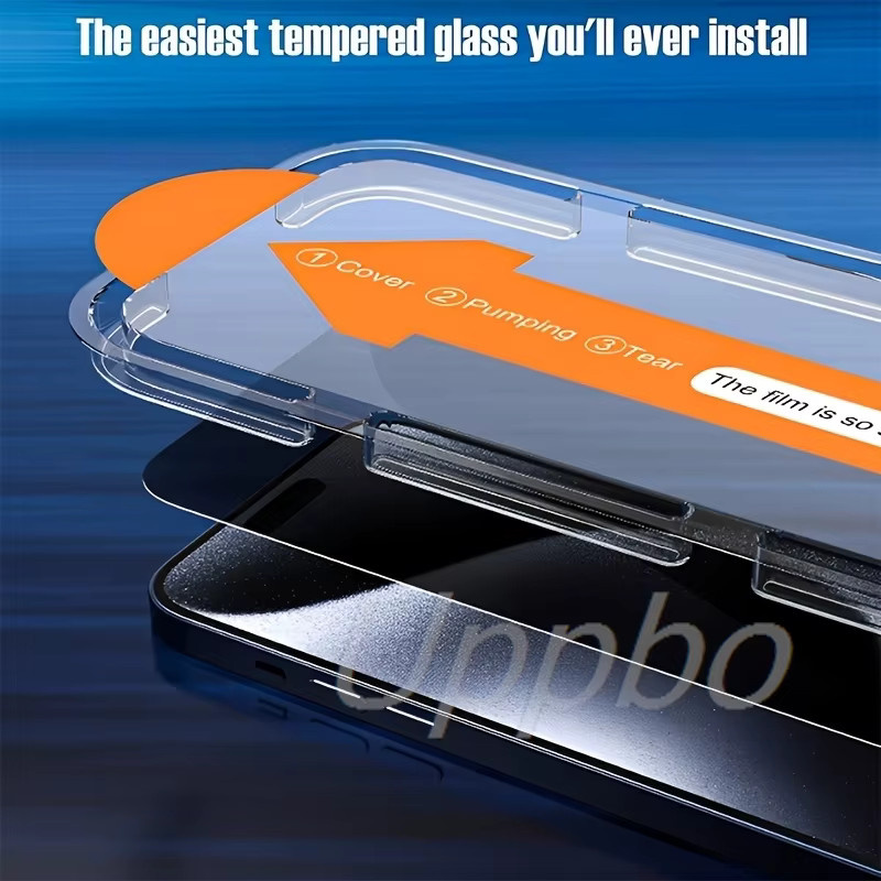 5er Set Bolomboy Privatsphäre Displayschutz aus gehärtetem Glas für iPhone 17 16 15 14 13 12 11 Pro Max Plus Mini XS XR 6 7 8 in Transparent - Bild 5